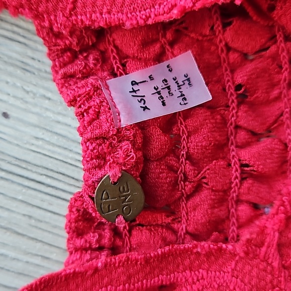 Free People Red Adella Cami XS - Picture 7 of 9